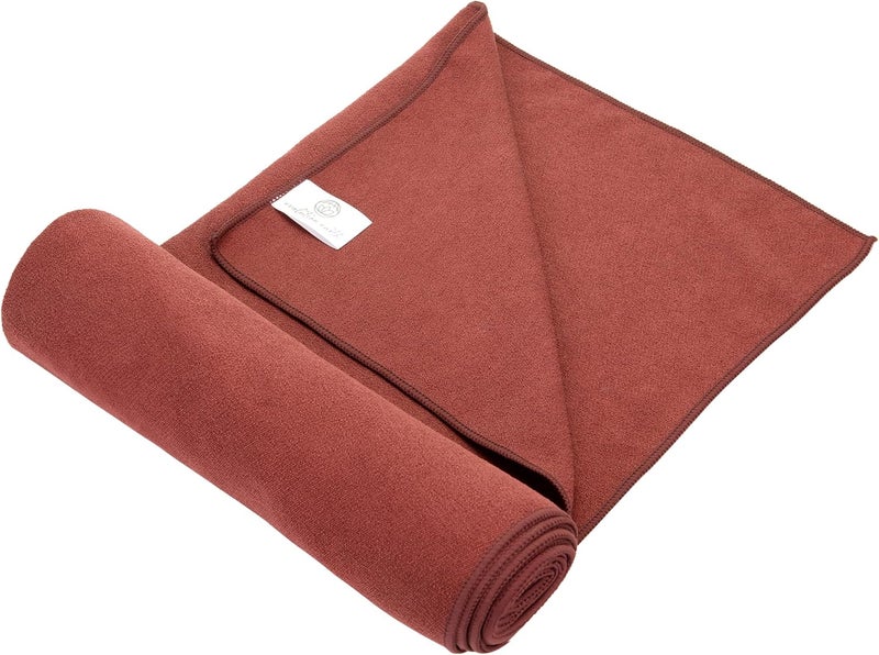 Evolution Earth Yoga Mat Towel - Double Sided Microfiber Yoga Towel - Sweat Absorbent Non Slip Hot Yoga Towel - Lightweight, Quick Drying Pilates and Bikram Sweat Towel - 73''L x 26''W, Sedona - Image 1